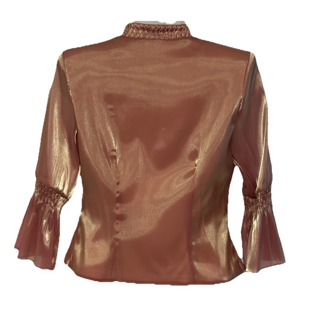 Vintage J.R. Nites Evening Top Sz 8 Gold Rhinestone Button Beaded Trim NWT Rare - Picture 8 of 14